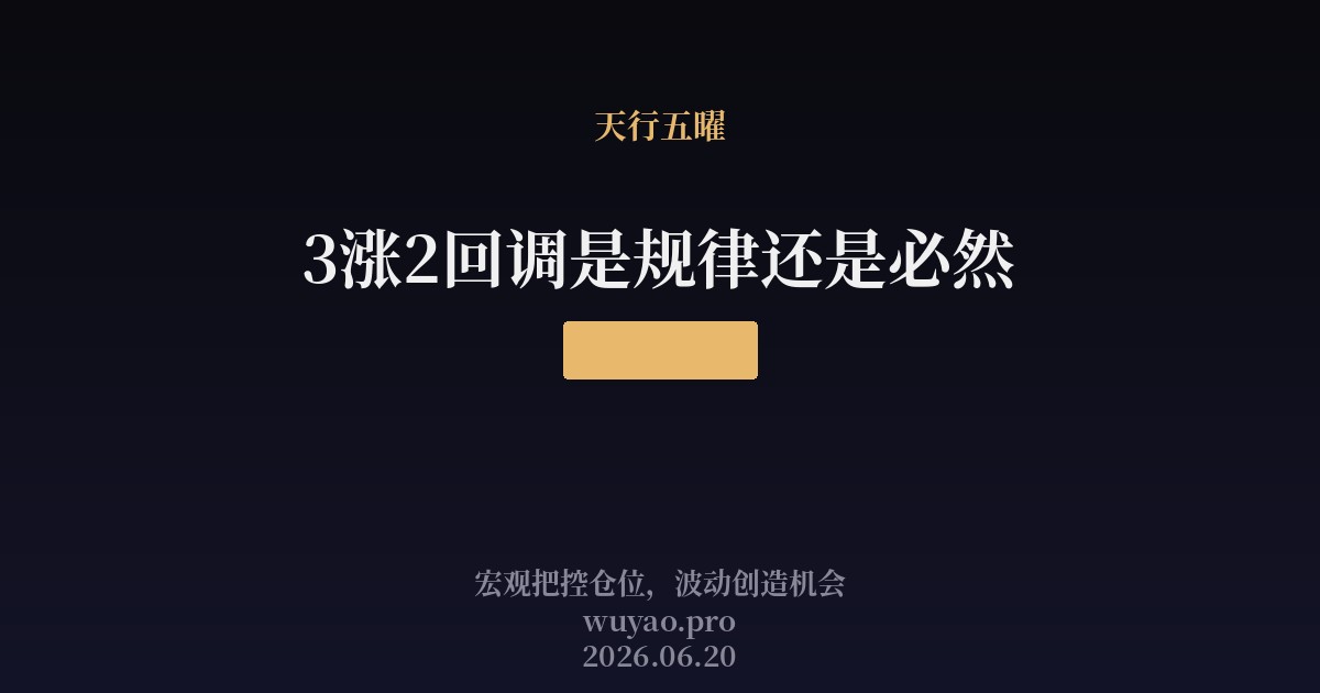 3涨2回调是规律还是必然