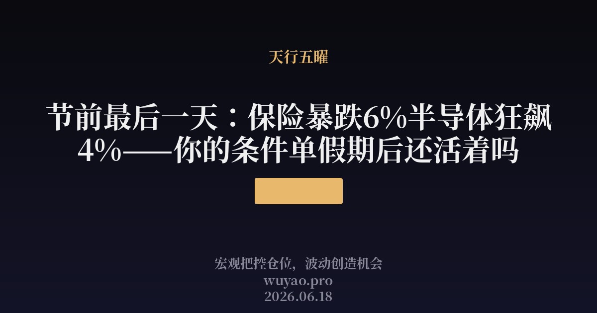 节前最后一天：你的条件单假期后还活着吗