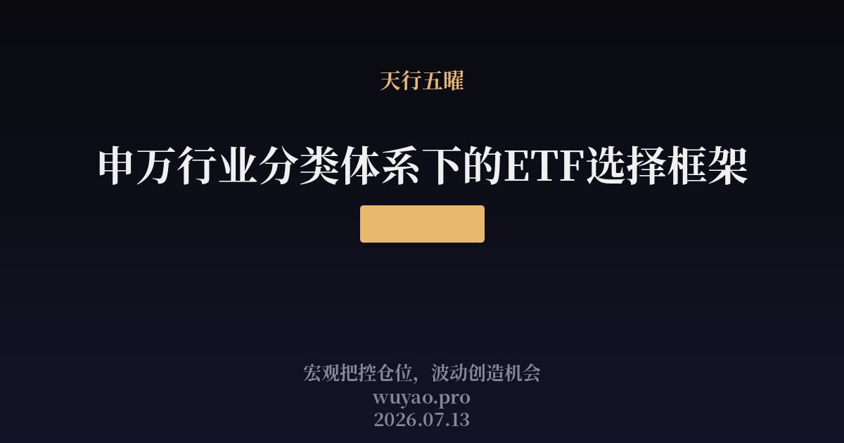 申万行业分类体系下的ETF选择框架