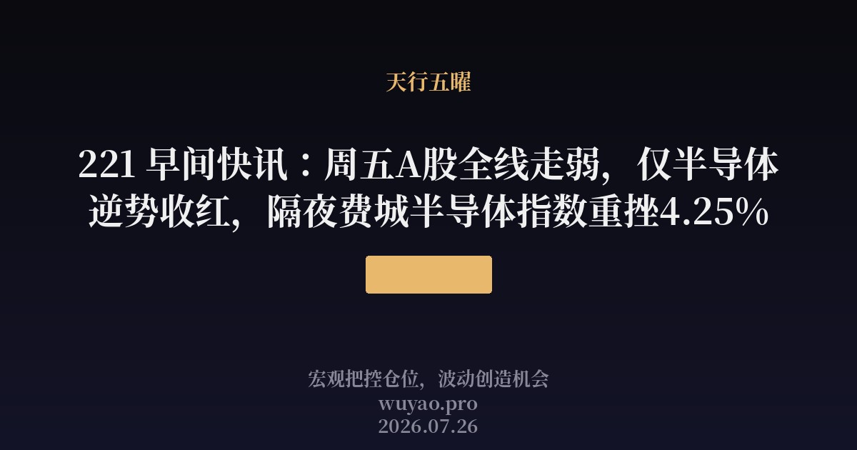221 早间快讯