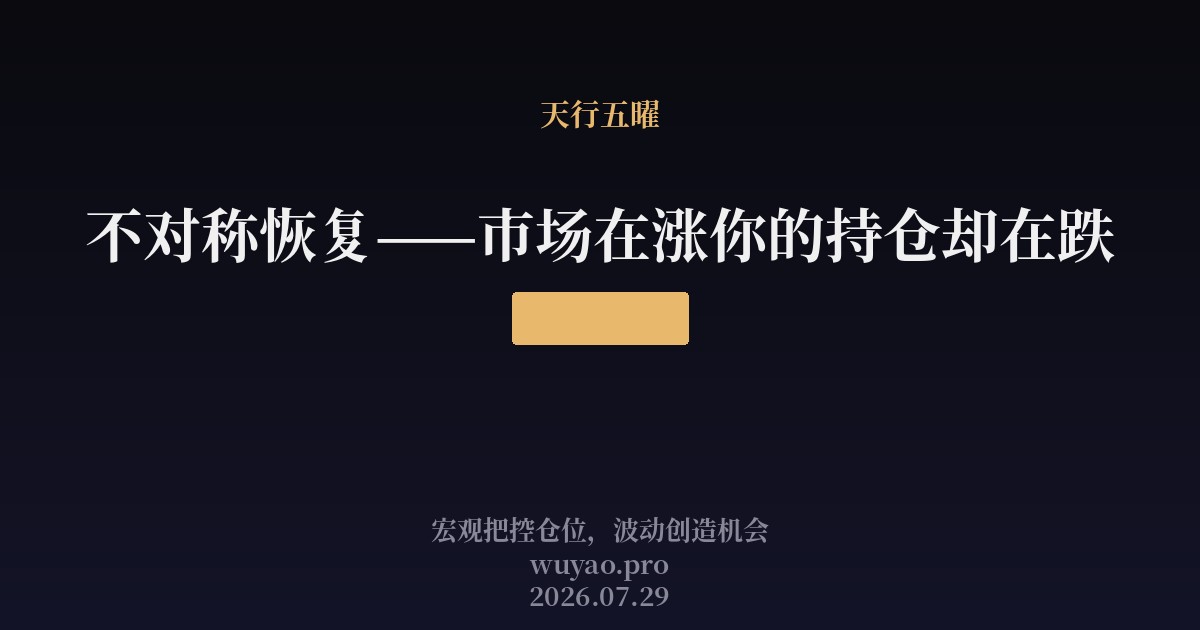 不对称恢复——市场在涨你的持仓却在跌