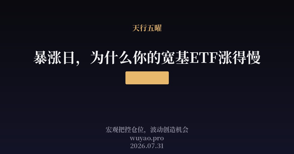 暴涨日，为什么你的宽基ETF涨得慢