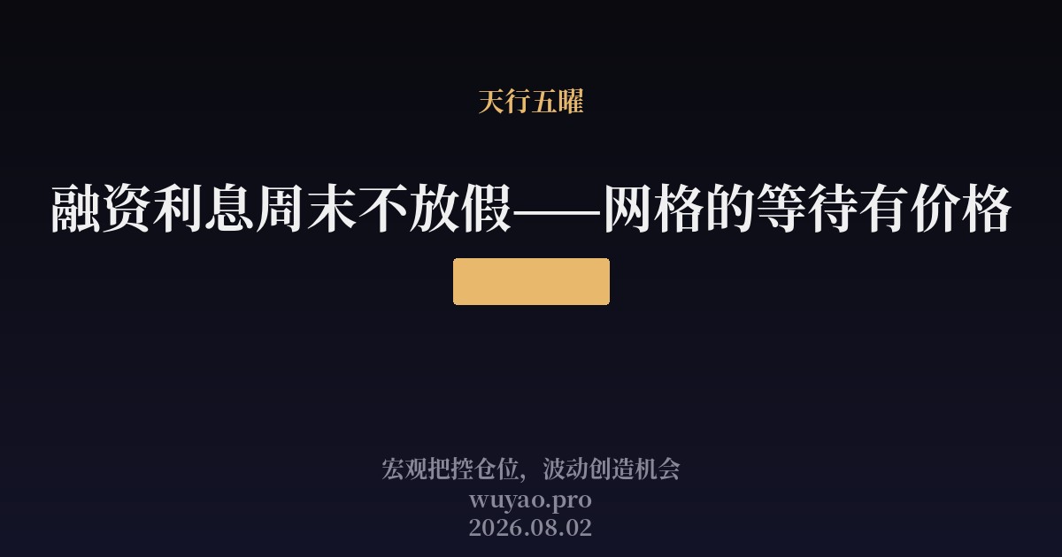 融资利息周末不放假——网格的等待有价格