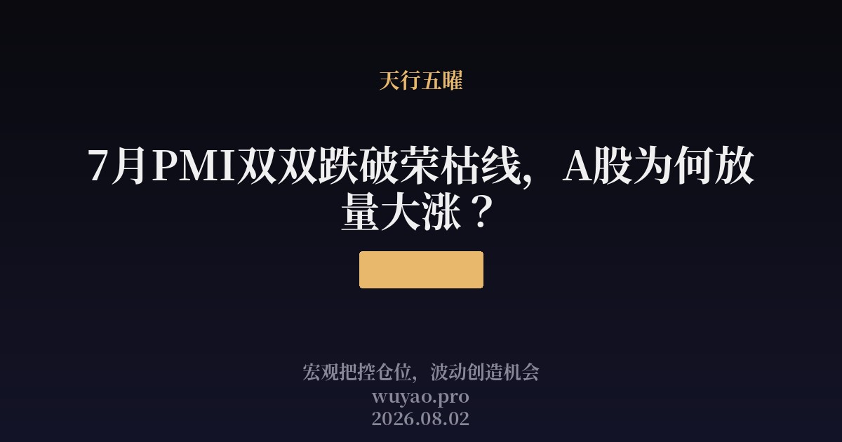 7月PMI双双跌破荣枯线,A股为何放量大涨?