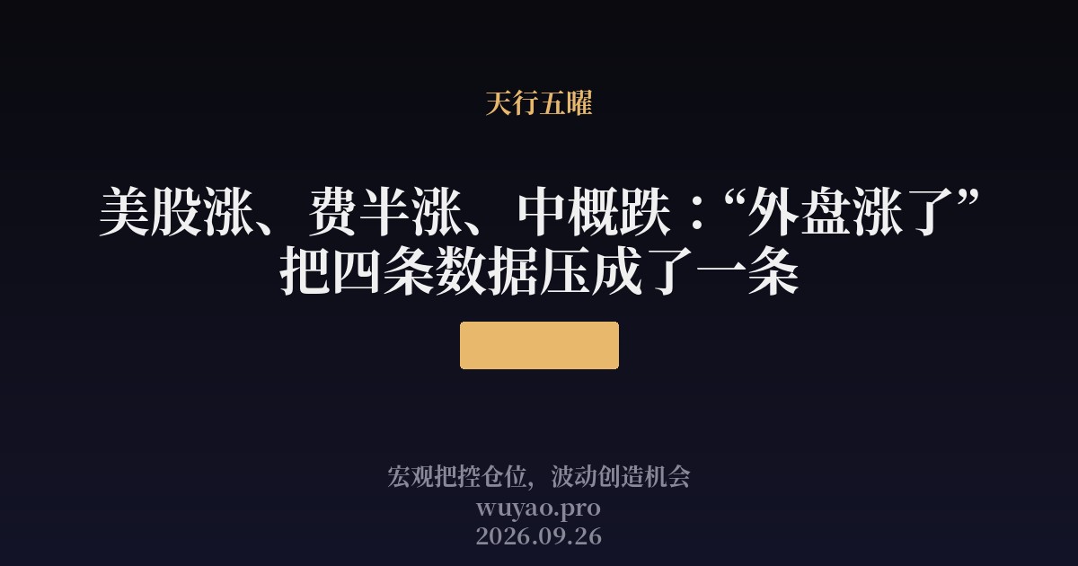 美股涨、费半涨、中概跌：