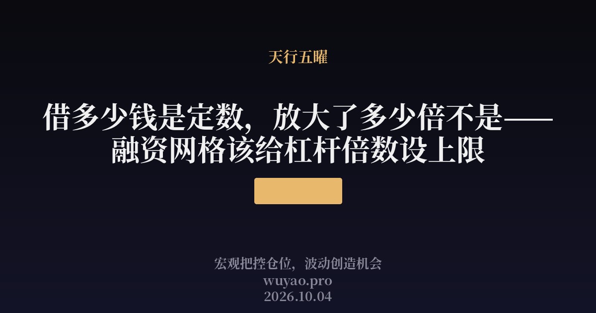 借多少钱是定数，放大了多少倍不是——融资网格该给杠杆倍数设上限
