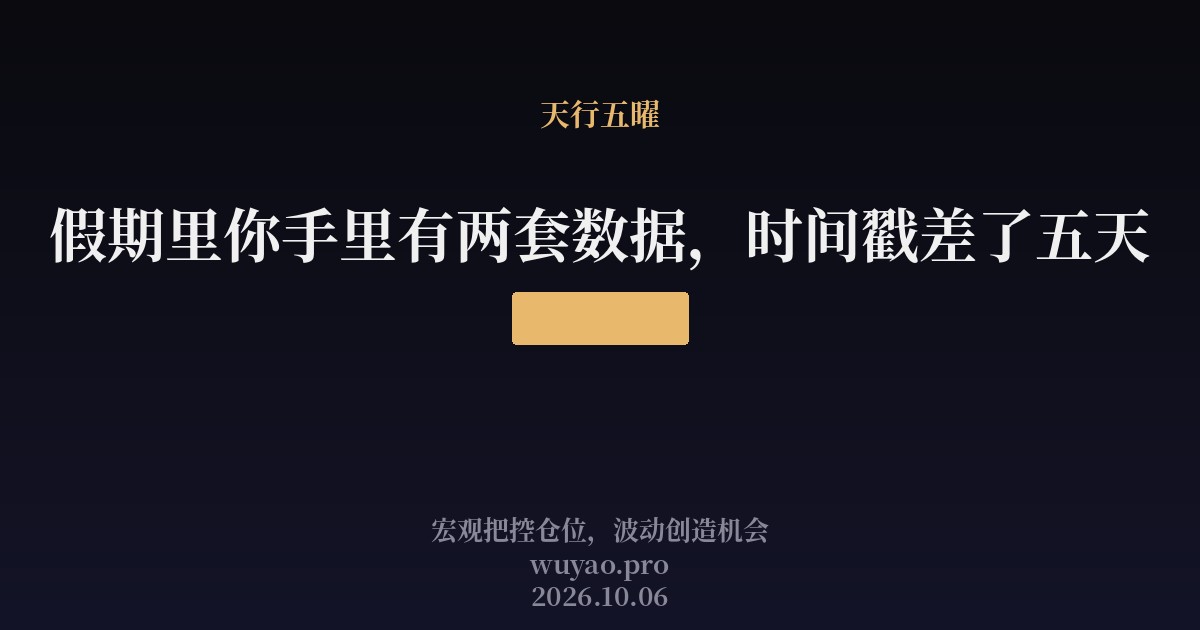 假期里你手里有两套数据,时间戳差了五天
