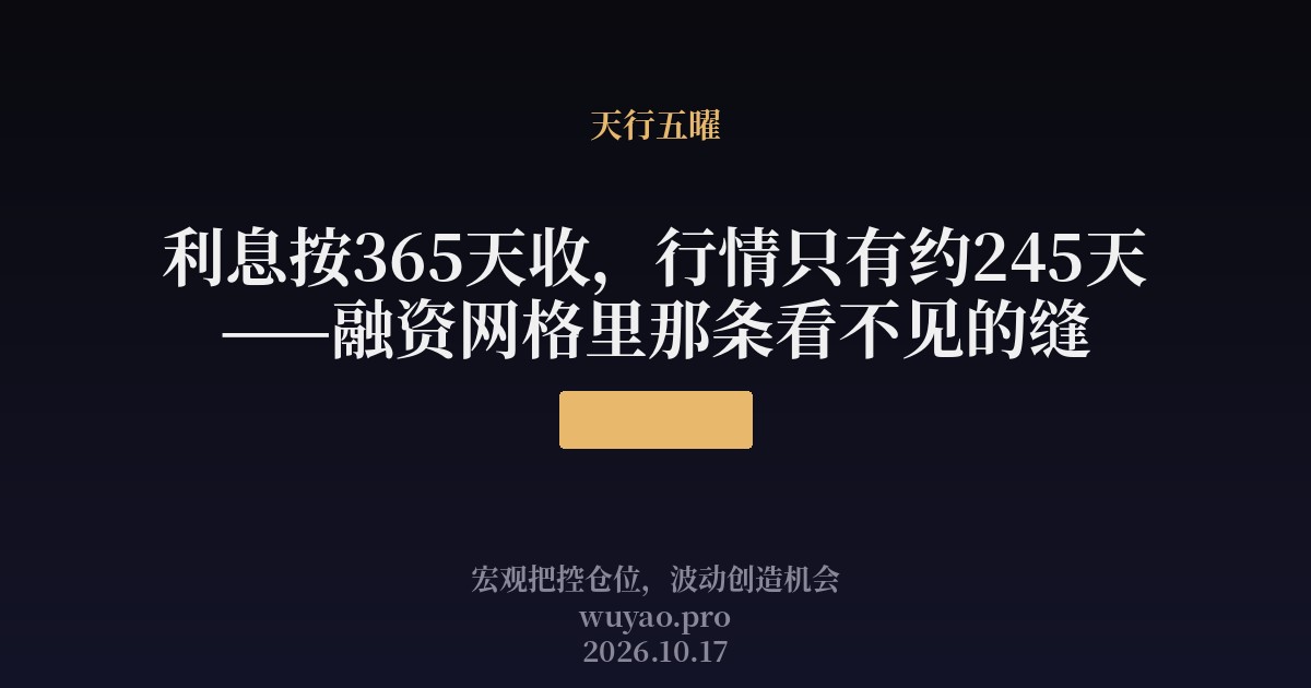利息按365天收,行情只有约245天